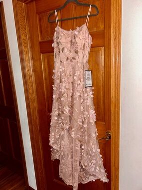 macy's high low formal dresses Macy Dress Satin Rust